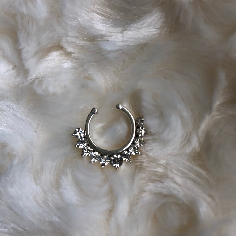 New Nose ring septum faux silver color